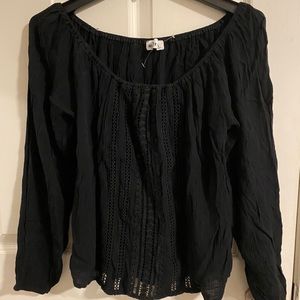 Hollister black long sleeve shirt